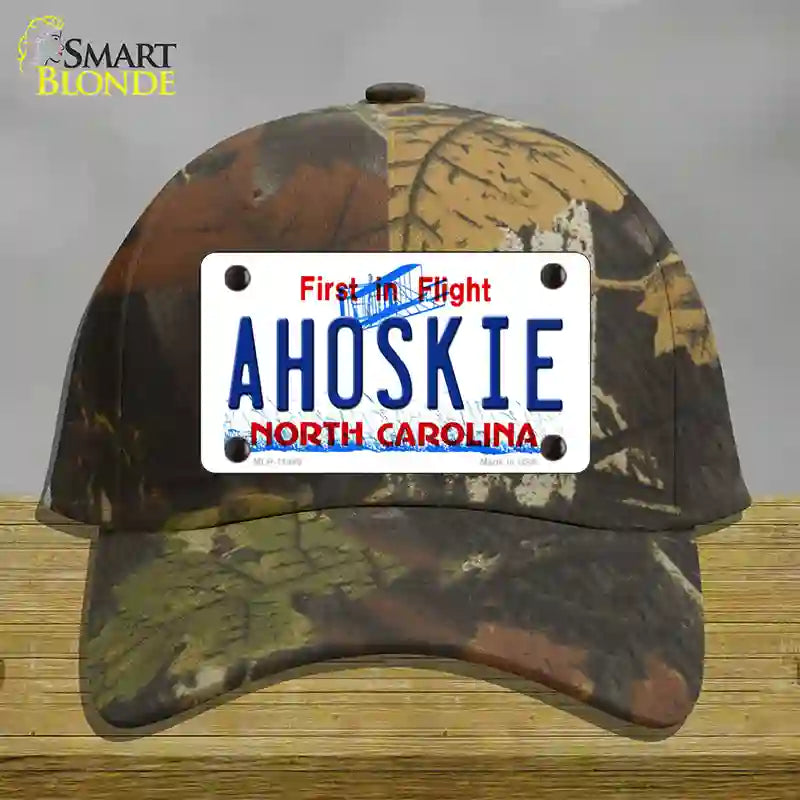 Ahoskie North Carolina Novelty License Plate Hat Cotton / Camoflauge