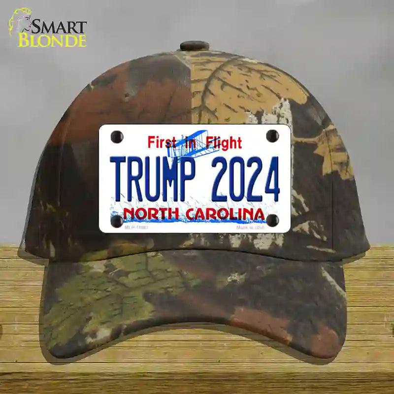 Trump 2024 North Carolina Novelty License Plate Hat Cotton / Camoflauge