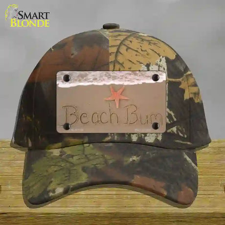 Beach Bum Novelty License Plate Hat Cotton / Camoflauge