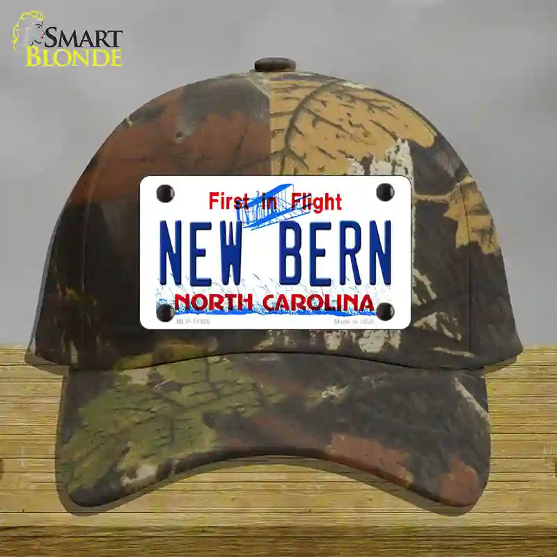 New Bern North Carolina Novelty License Plate Hat Cotton / Camoflauge