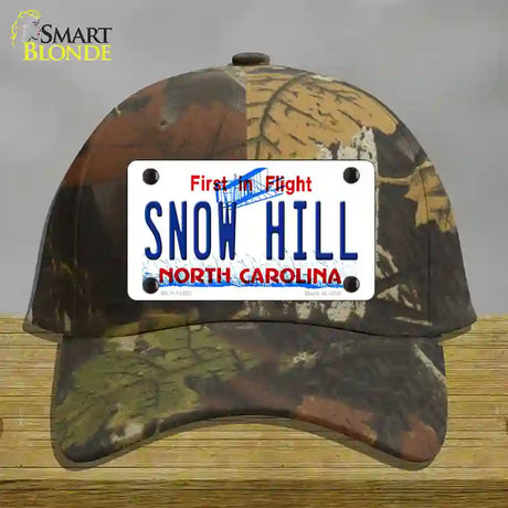 Snow Hill North Carolina Novelty License Plate Hat Cotton / Camoflauge