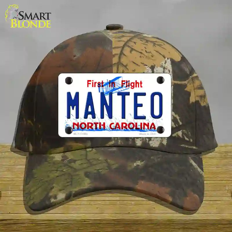 Manteo North Carolina Novelty License Plate Hat Cotton / Camoflauge