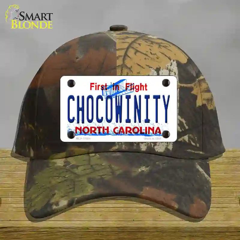 Chocowinity North Carolina Novelty License Plate Hat Cotton / Camoflauge