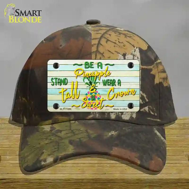 Be A Pineapple Novelty License Plate Hat Cotton / Camoflauge