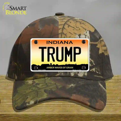 Trump Indiana Novelty License Plate Hat Cotton / Camoflauge