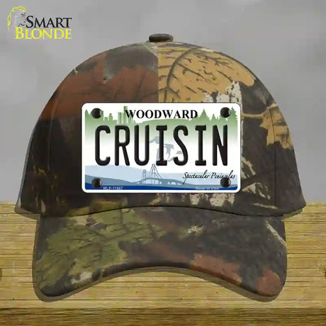 Cruisin Woodward Michigan Novelty License Plate Hat Cotton / Camoflauge