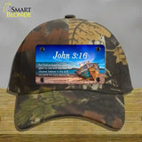 John 3 16 Beach Novelty License Plate Hat Cotton / Camoflauge