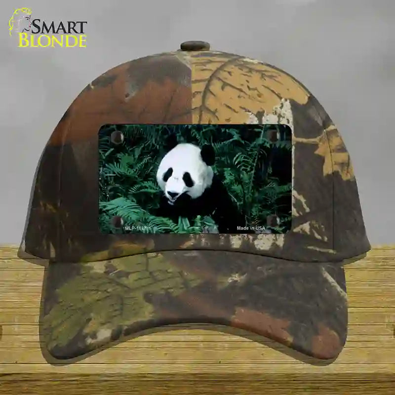 Panda Bear Novelty License Plate Hat Cotton / Camoflauge