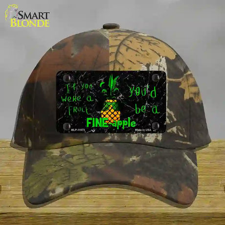 Fineapple Novelty License Plate Hat Cotton / Camoflauge