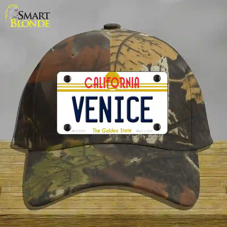 Venice California Novelty License Plate Hat Cotton / Camoflauge