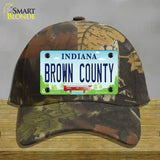 Brown County Indiana Novelty License Plate Hat Cotton / Camoflauge