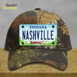 Nashville Indiana Novelty License Plate Hat Cotton / Camoflauge