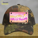 Princess and Unicorn Novelty License Plate Hat Cotton / Camoflauge