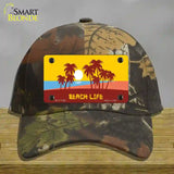 Beach Life Novelty License Plate Hat Cotton / Camoflauge