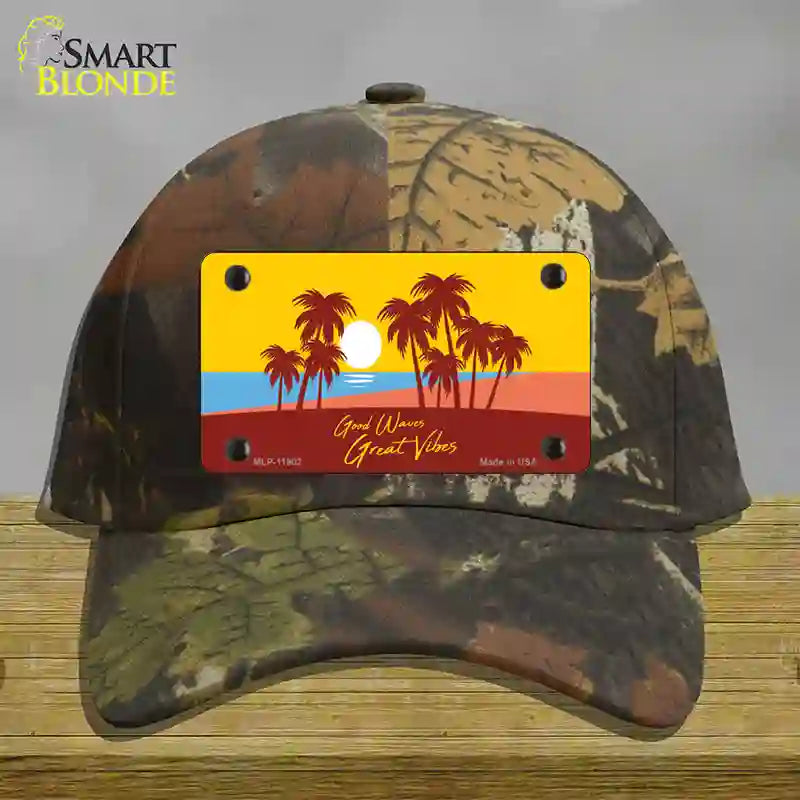 Good Waves Great Novelty License Plate Hat Cotton / Camoflauge