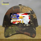 God Bless The USA Novelty License Plate Hat Cotton / Camoflauge