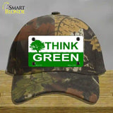 Think Green Novelty License Plate Hat Cotton / Camoflauge