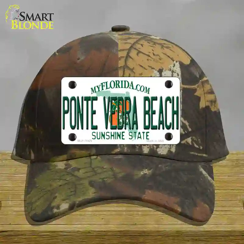 Florida Ponte Vedra Beach Novelty License Plate Hat Cotton / Camoflauge