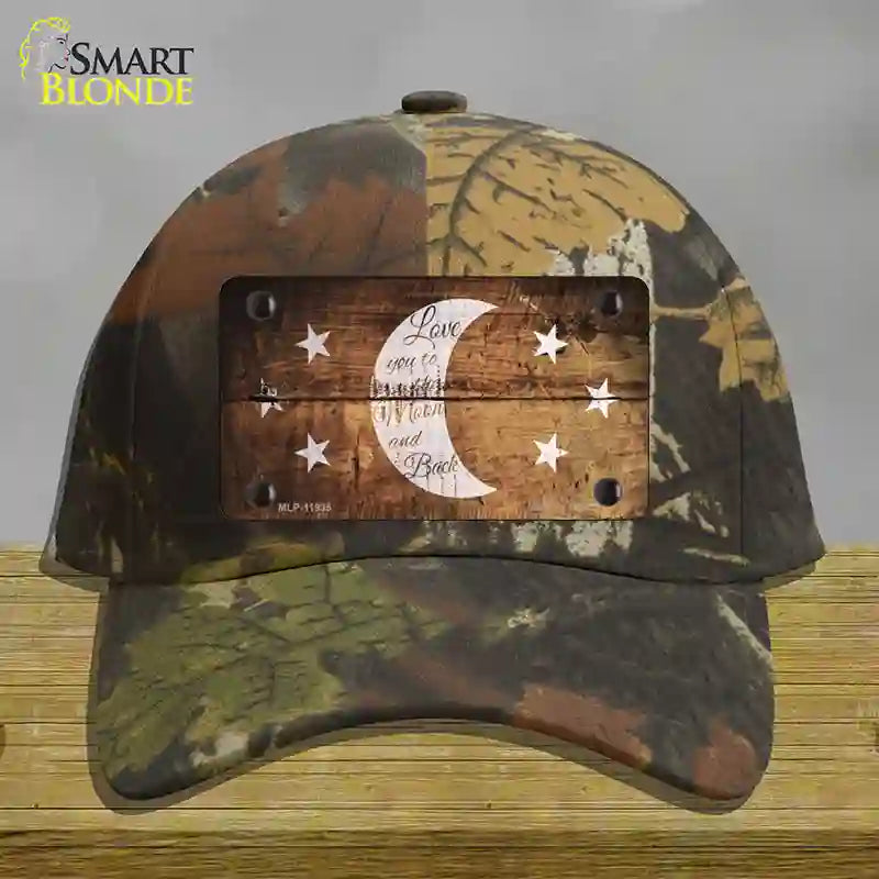 The Moon and Back Novelty License Plate Hat Cotton / Camoflauge