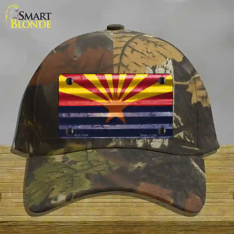 Arizona Corrugated Flag Novelty License Plate Hat Cotton / Camoflauge