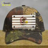 Illinois Corrugated Flag Novelty License Plate Hat Cotton / Camoflauge