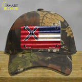 Mississippi Corrugated Flag Novelty License Plate Hat Cotton / Camoflauge