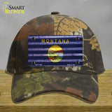 Montana Corrugated Flag Novelty License Plate Hat Cotton / Camoflauge