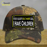 Cant Scare Me Novelty License Plate Hat Cotton / Camoflauge