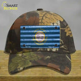 South Dakota Corrugated Flag Novelty License Plate Hat Cotton / Camoflauge