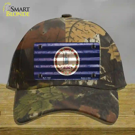 Virginia Corrugated Flag Novelty License Plate Hat Cotton / Camoflauge