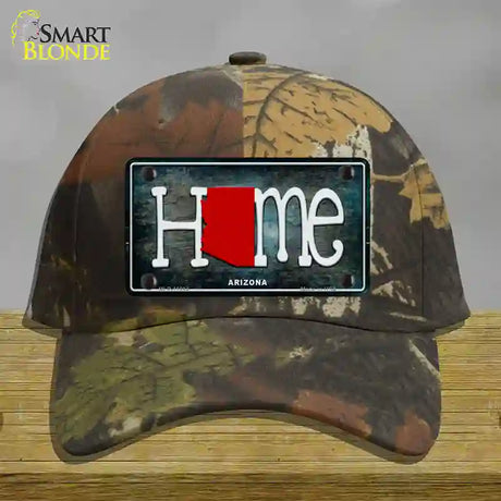 Arizona Home State Outline Novelty License Plate Hat Cotton / Camoflauge