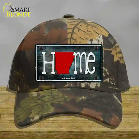 Arkansas Home State Outline Novelty License Plate Hat Cotton / Camoflauge