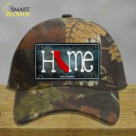 California Home State Outline Novelty License Plate Hat Cotton / Camoflauge