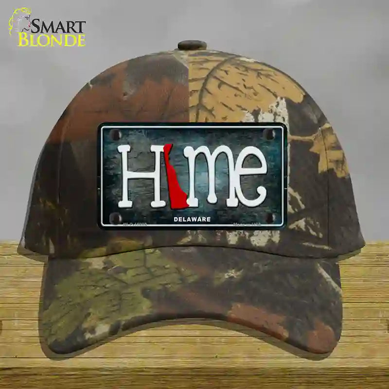 Delaware Home State Outline Novelty License Plate Hat Cotton / Camoflauge