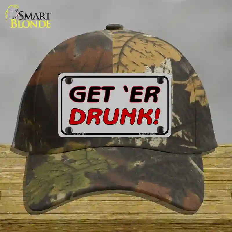 Get ER Drunk Novelty License Plate Hat Cotton / Camoflauge