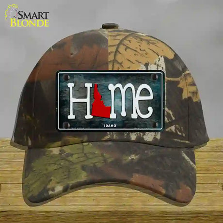 Idaho Home State Outline Novelty License Plate Hat Cotton / Camoflauge