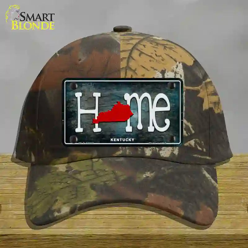 Kentucky Home State Outline Novelty License Plate Hat Cotton / Camoflauge