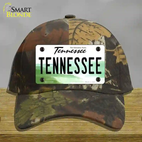 Tennessee Volunteer State Novelty License Plate Hat Cotton / Camoflauge