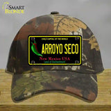 Arroyo Seco Black New Mexico Novelty License Plate Hat Cotton / Camoflauge