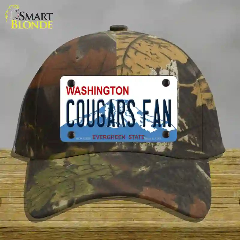 Washington Cougars Fan Novelty License Plate Hat Cotton / Camoflauge