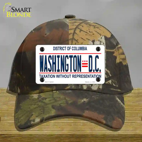 District Of Columbia Novelty License Plate Hat Cotton / Camoflauge