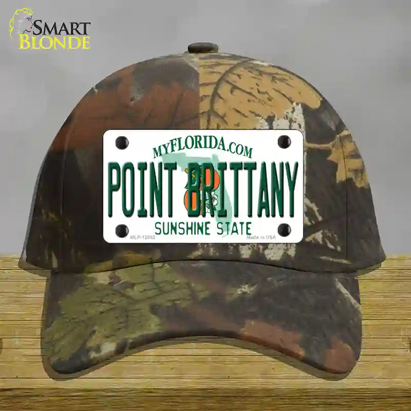 Florida Point Brittany Novelty License Plate Hat Cotton / Camoflauge