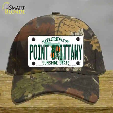 Florida Point Brittany Novelty License Plate Hat Cotton / Camoflauge