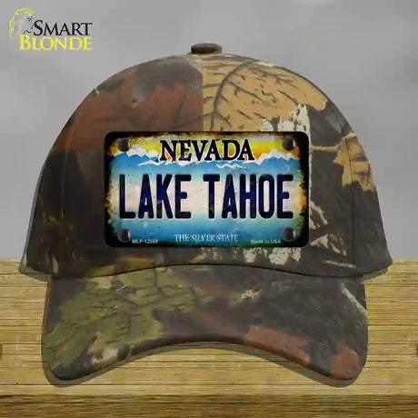 Nevada Lake Tahoe Novelty License Plate Hat Cotton / Camoflauge