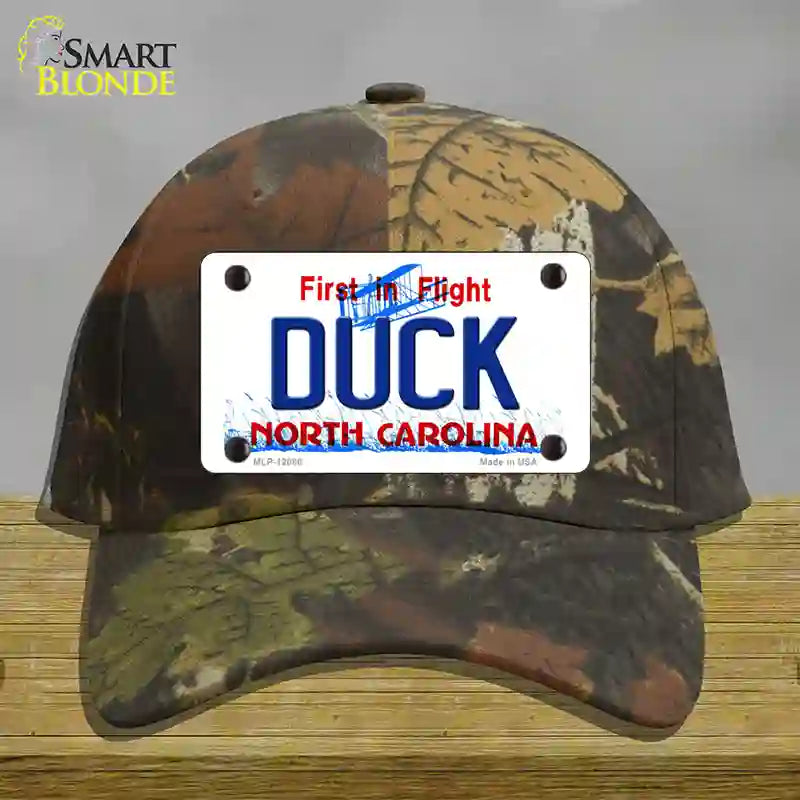 Duck North Carolina State Novelty License Plate Hat Cotton / Camoflauge