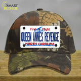 Queen Annes Revenge North Carolina State Novelty License Plate Hat Cotton / Camoflauge