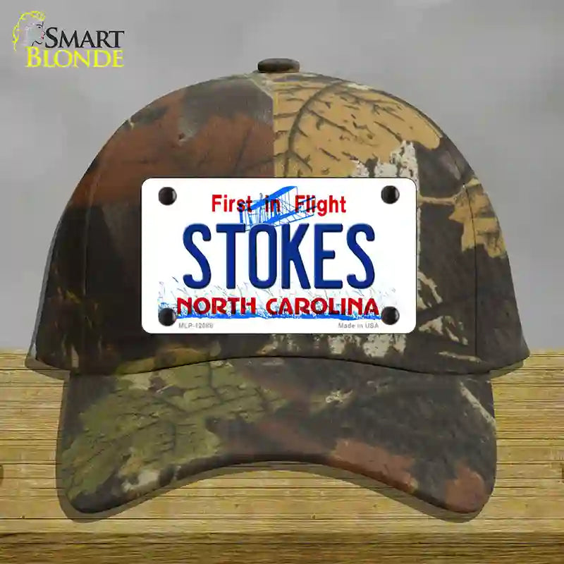 Stokes North Carolina State Novelty License Plate Hat Cotton / Camoflauge