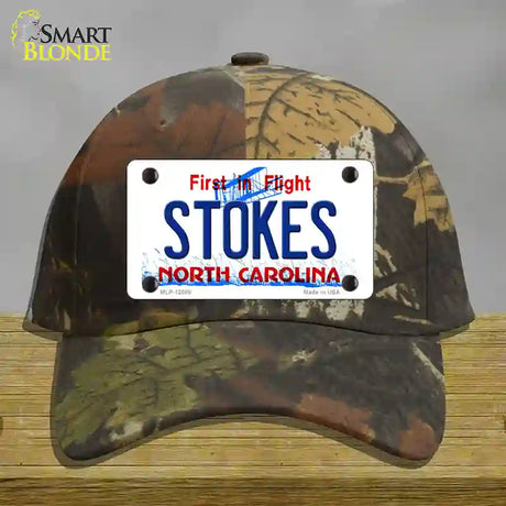 Stokes North Carolina State Novelty License Plate Hat Cotton / Camoflauge