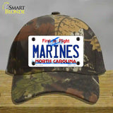 Marines North Carolina State Novelty License Plate Hat Cotton / Camoflauge