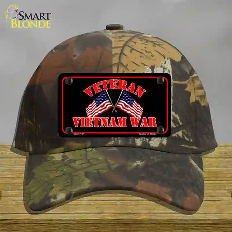 Vietnam War Veteran Novelty License Plate Hat Cotton / Camoflauge